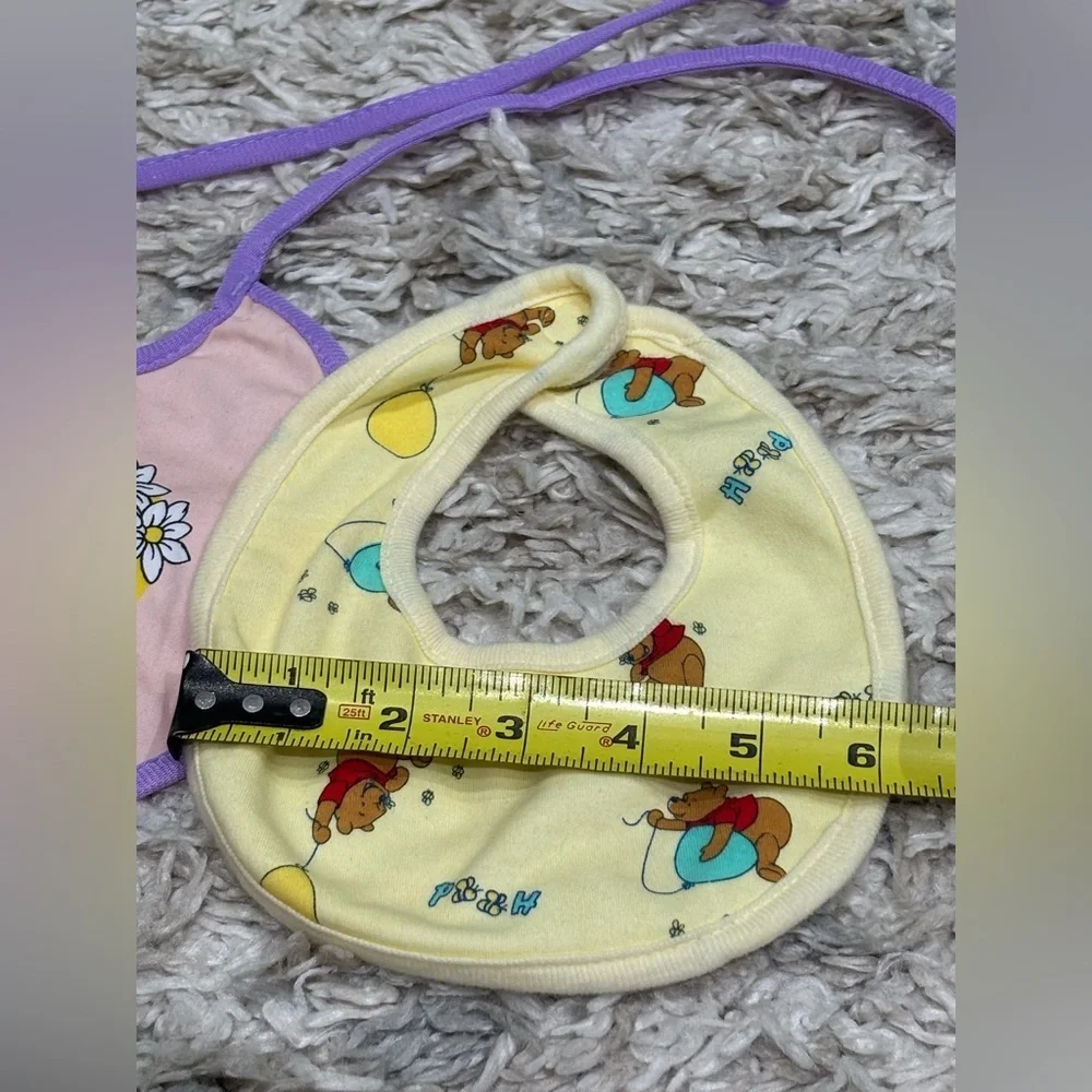 Winnie the Pooh Baby Bib Set - Purple and Yellow I love mommy